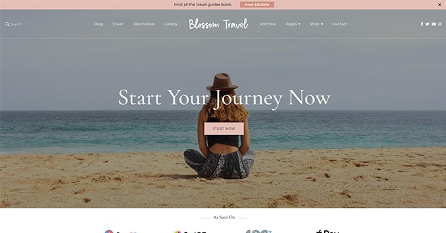 Blossom Travel free WordPress blogging theme